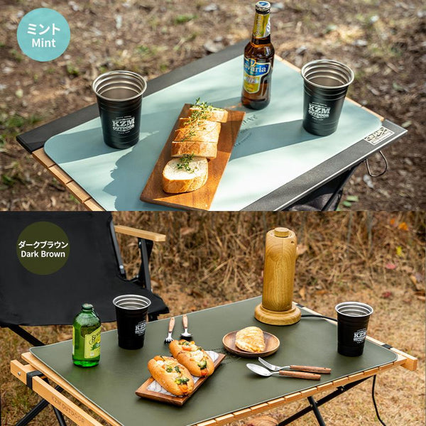 KZM OUTDOOR（ カズミ アウトドア ）ウィンサムロールマット M / L ダークブラウン キャンプ アウトドア用品 テーブルマット テーブル おしゃれ テーブルシート テーブルクロス  K21T3Z02 K21T3Z03