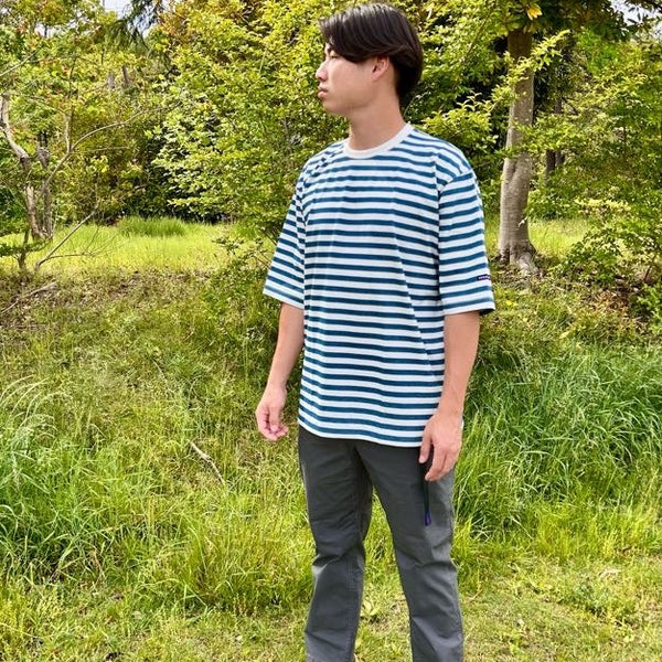 FIELD SEVEN LITTLE RISE ( リトルライズ ) ボーダーTEE | Tシャツ | トップス | ウェア | 半袖 | インディゴ風 | オシャレ | アウトドア | キャンプ | レジャー | LR-0019 | ボーダー