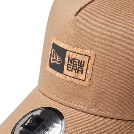 NEW ERA ( ニューエラ ) 9FORTY A-Frame トラッカー Cork Patch ボックスロゴ 帽子 | キャップ | サイズ調整 | 日よけ | 日除け | ユニセックス | 洗える | メッシュ | メッシュキャップ | アウトドア | キャンプ