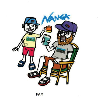 NANGA ( ナンガ ) NANGA × USHIODA HIROAKI STICKER ( PT ) ナンガ × ウシオダヒロアキ | ステッカー | なんが | 車 | クーラーボックス | 可愛い | オシャレ | アウトドア | キャンプ