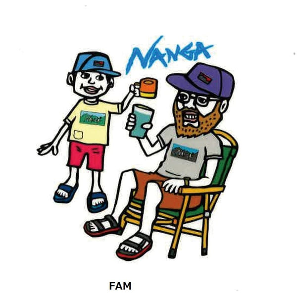 NANGA ( ナンガ ) NANGA × USHIODA HIROAKI STICKER ( PT ) ナンガ × ウシオダヒロアキ | ステッカー | なんが | 車 | クーラーボックス | 可愛い | オシャレ | アウトドア | キャンプ