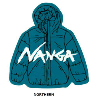 NANGA ( ナンガ ) NANGA × USHIODA HIROAKI STICKER ( DOWN JKT ) ナンガ × ウシオダヒロアキ ステッカー | ポップ | 車 | クーラーボックス | カラフル | アウトドア | キャンプ
