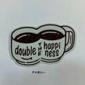 NUMAR! ( ヌマー ) double the happiness | ステッカー | 防水 | ワンポイント | アウトドア | キャンプ | ハードケース | MNUM-003 | ぬまー | レギュラーサイズ | プレゼント | ギフト | 珈琲 | コーヒー