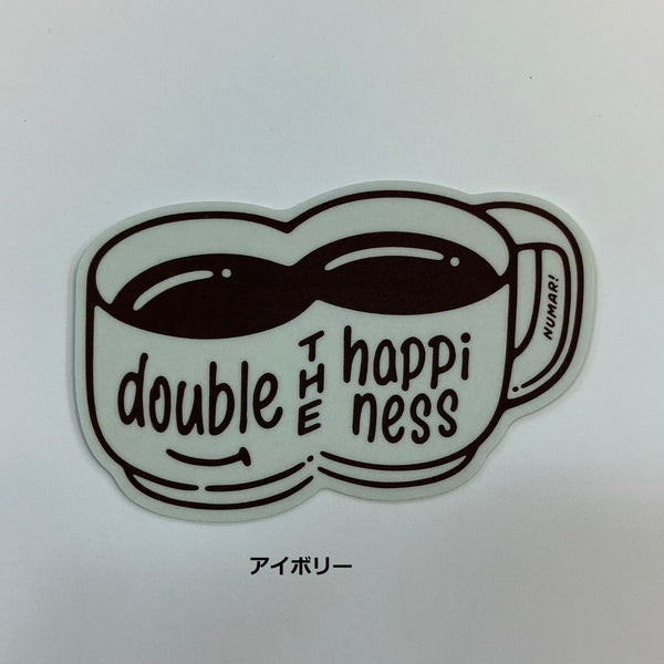 NUMAR! ( ヌマー ) double the happiness | ステッカー | 防水 | ワンポイント | アウトドア | キャンプ | ハードケース | MNUM-003 | ぬまー | レギュラーサイズ | プレゼント | ギフト | 珈琲 | コーヒー