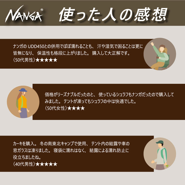 NANGA ( ナンガ ) ウォータープルーフスリーピングバッグカバー WATERPROOF SLEEPING BAG COVER | シュラフカバー | 防水 | 寝袋カバー | アウトドア | キャンプ | 快適 | 撥水 | シームテープ | なんが | N1BCBK14 | N1BCKH14