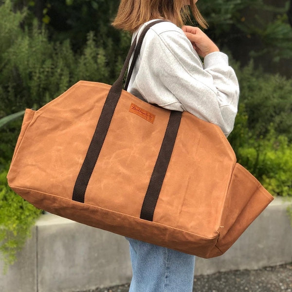 DULTON（ダルトン）WAX CANVAS LOG BAG ツールバッグ | アウトドアバッグ | 薪バッグ | キャンバス生地 | キャンプ | アウトドア | 焚火