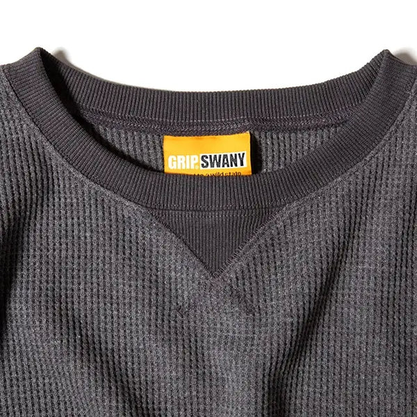 GRIP SWANY（ グリップスワニー ）W’S WAFFLE LONG SLEEVE TEE / CHARCOAL GRAY GSW-28