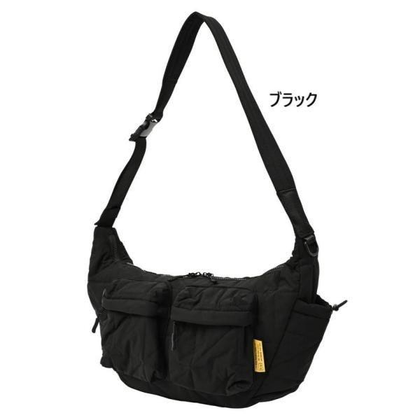 KiU ( キウ ) スクエアパデッド ダブルポケットショルダーバッグ K576 ショルダーバッグ 斜めがけ バッグ 8L 撥水 はっ水 キルティング メンズ レディース ユニセックス 多収納 ダブルポケット ドリンクポケット ファスナーポケット スクエア型 カジュアル おしゃれ