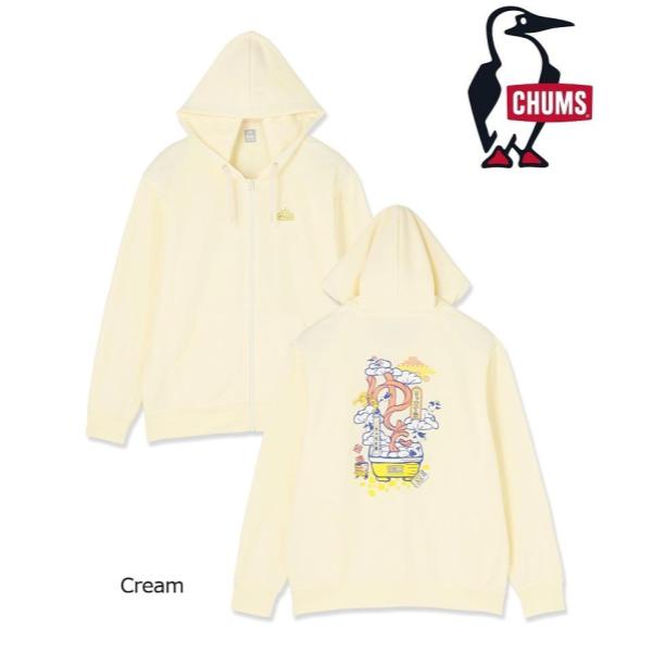 CHUMS ( チャムス ) フィルモアセントウジップパーカー パーカー バックプリント メンズ レディース ユニセックス 秋冬 ポリエステル オーバーサイズ 銭湯柄 長袖 カジュアル 吸水速乾 ドライ CH00-1591