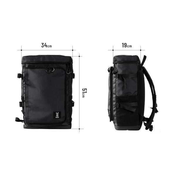 DOD ( ディーオーディー ) ハコピタイト リュックサック バックパック デイパック シンプル PC収納 35L 箱型 撥水 大容量 アウトドア キャンプ 旅行 通勤 通学 レジャー BA138-BK