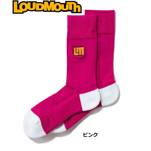 LOUDMOUTH ( ラウドマウス ) メンズ クルーソックス | ソックス | 靴下 | らうどまうす | 764931 | 無地 | 綿 | 合わせやすい | シンプル | ロゴ | カラバリ