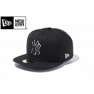 NEW ERA ( ニューエラ ) 59FIFTY ニューヨーク・ヤンキース ブラック × ブラック ホワイトアウトライン | 帽子 | キャップ | 黒 | 日よけ | シンプル | オシャレ | UVカット | 紫外線対策 | 14525211 | にゅーえら