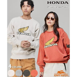 KRIFF MAYER ( クリフメイヤー ) HONDAコラボクルー ( WING ) MENS | メンズ | LADYS | レディース | 2527204 | スウェット | 長袖 | ホンダ | コラボ | レジャー | お出かけ | ワッペン | くりふめいやー