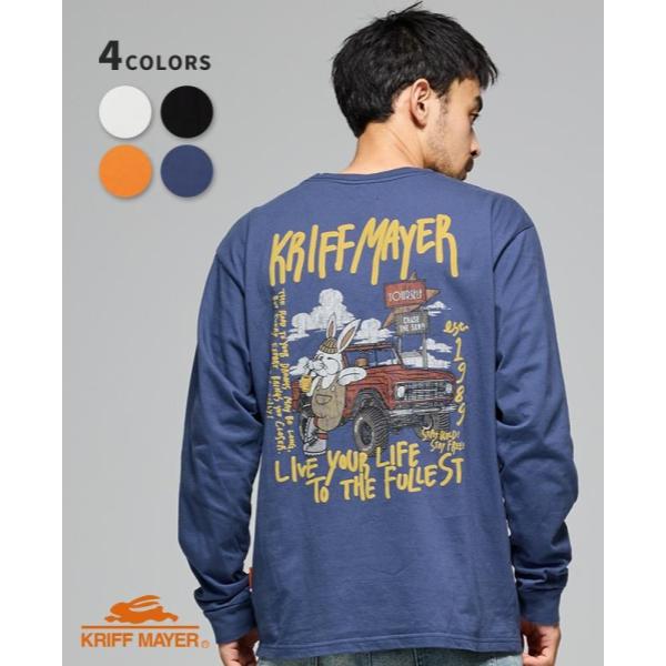 KRIFF MAYER ( クリフメイヤー ) クリフラビットロンT ( 車 ) 2517807 | ロンT | ウェア | トップス | 長袖 | ロングTシャツ | バックプリント | 綿 | ワンポイント | メンズ | レディース | ユニセックス | コットン