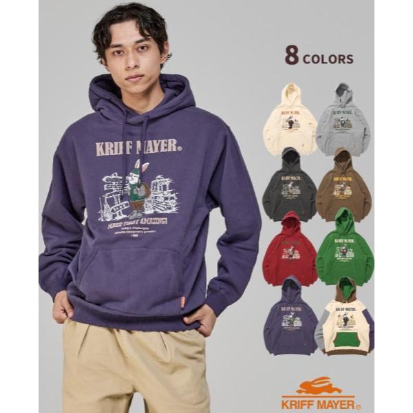 KRIFF MAYER ( クリフメイヤー ) 裏起毛パーカー ( ラビット ) MENS | メンズ | 2523105 | パーカー | 防寒 | フード | 刺繍 | レディース | ユニセックス | コットン | 裏起毛 | ふんわり | お出かけ | レジャー | くりふめいやー | カジュアル