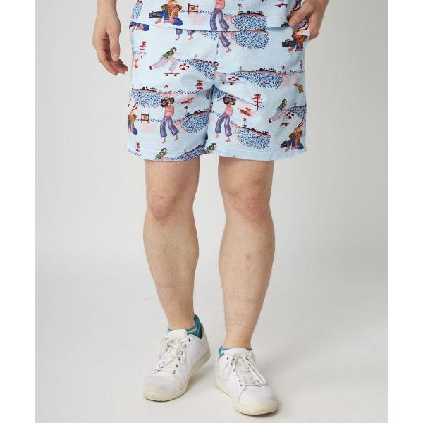 LOUDMOUTH ( ラウドマウス ) メンズ ニットサッカー 柄ショートパンツ | パンツ | ハーフパンツ | ゴルフ | ウェア | ゴルフウェア | 派手 | 吸汗速乾 | UV | ストレッチ | ポリエステル | 765305