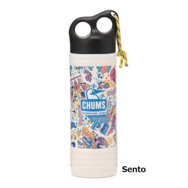 CHUMS ( チャムス ) キャンパーウェーブボトル 500ml パターン CH62-2274 水筒 ステンレスボトル 真空断熱 保温 保冷 ウォーターボトル マグ ボトル キャンプ アウトドア レジャー 通勤 通学