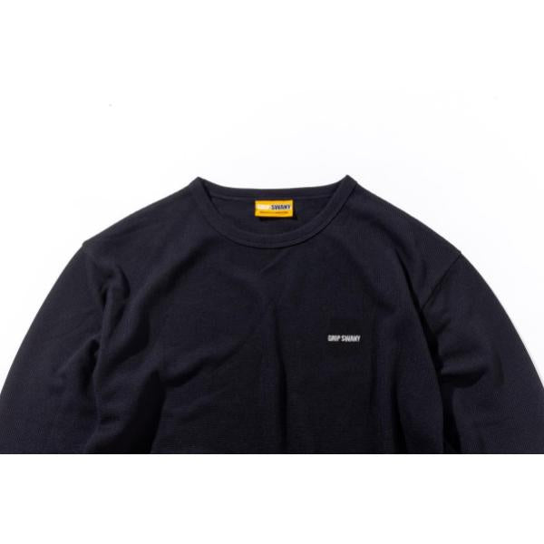 GRIP SWANY ( グリップスワニー ) 【 GSMCT-074 】 THERMAL L/S T-SHIRTS | シャツ | 長袖シャツ | 長袖 | ウェア | トップス | ロングスリーブ | オシャレ | シンプル | ロゴ | お出かけ | ぐりっぷすわにー | ワッフルTシャツ | Tシャツ | ロングTシャツ