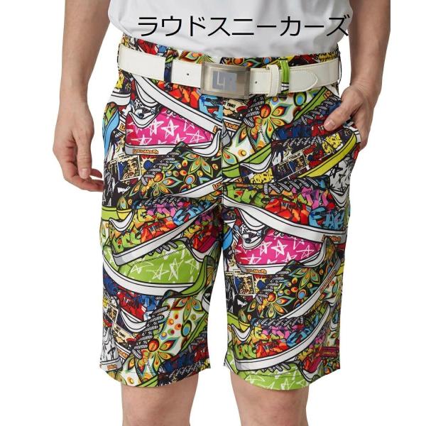 【 SALE 】 LOUDMOUTH ( ラウドマウス ) メンズ ストレッチツイル 柄ショートパンツ | ゴルフ | ウェア | 半ズボン | ハーフパンツ | パンツ | 吸汗速乾 | UV　| ストレッチ | 764305 | らうどまうす