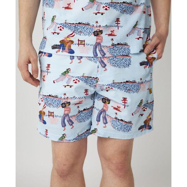 LOUDMOUTH ( ラウドマウス ) メンズ ニットサッカー 柄ショートパンツ | パンツ | ハーフパンツ | ゴルフ | ウェア | ゴルフウェア | 派手 | 吸汗速乾 | UV | ストレッチ | ポリエステル | 765305