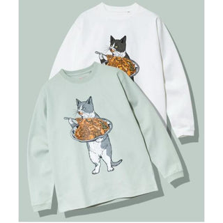 go slow caravan ( ゴースローキャラバン ) 超ヘビーUSA/C ナポリタン猫 ロングスリーブ TEE MENS | WOMENS | Tシャツ | ウェア | トップス | 長袖 | ネコ | メンズ | レディース | 351909 | カジュアル | ごーすろーきゃらばん