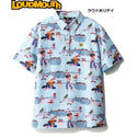LOUDMOUTH ( ラウドマウス ) メンズ ニットサッカー 柄半袖シャツ | 半袖シャツ | ゴルフ | ゴルフウェア | ウェア | 半袖 | 派手 | ストライプ | 凹凸 | 吸汗速乾 | UV | ストレッチ | 765602