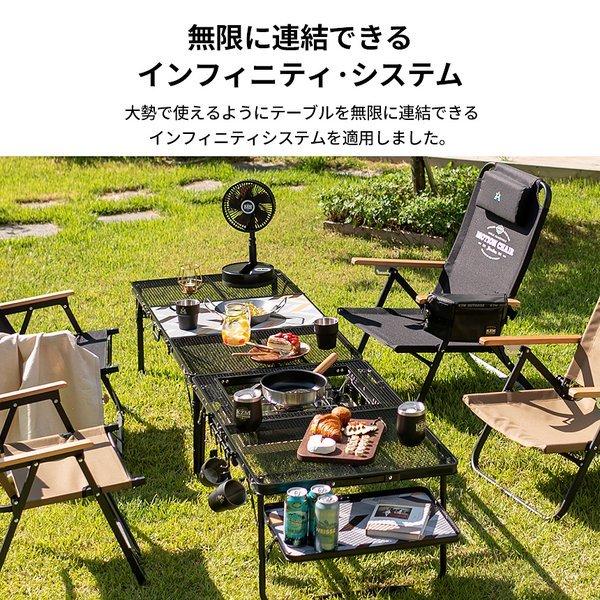 KZM OUTDOOR（ カズミ アウトドア ）アイアンメッシュ BBQ ローテーブル アウトドアテーブル 折りたたみ キャンプ アウトドア 机 軽量 バーベキュー キャンプ用品 (kzm-k20t3u006)