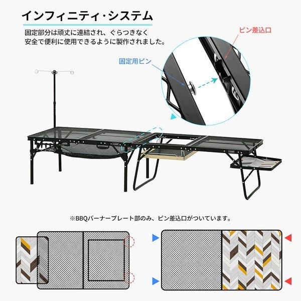 KZM OUTDOOR（ カズミ アウトドア ）アイアンメッシュ BBQ ローテーブル アウトドアテーブル 折りたたみ キャンプ アウトドア 机 軽量 バーベキュー キャンプ用品 (kzm-k20t3u006)