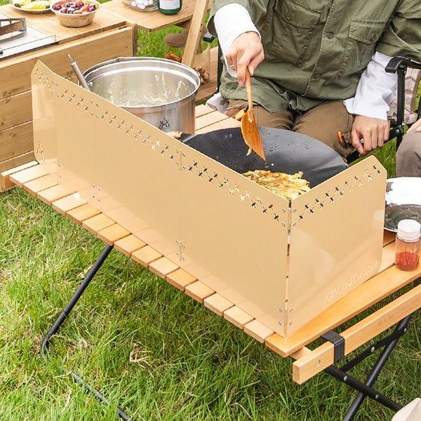 KZM OUTDOOR（ カズミ アウトドア ）ウインドシールド S 風避け コンロ バーナー ウィンドシールド ウィンドスクリーン 防風 風防 仕切り キャンプ アウトドア キャンプ用品 (kzm-k21t3k04)