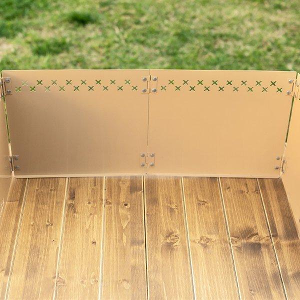 KZM OUTDOOR（ カズミ アウトドア ）ウインドシールド S 風避け コンロ バーナー ウィンドシールド ウィンドスクリーン 防風 風防 仕切り キャンプ アウトドア キャンプ用品 (kzm-k21t3k04)