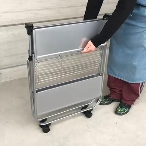 DULTON ( ダルトン ) FOLDING TROLLEY SILVER ラック・スタンド | トロリー | テーブル | ワゴン | 配膳台 | 作業台