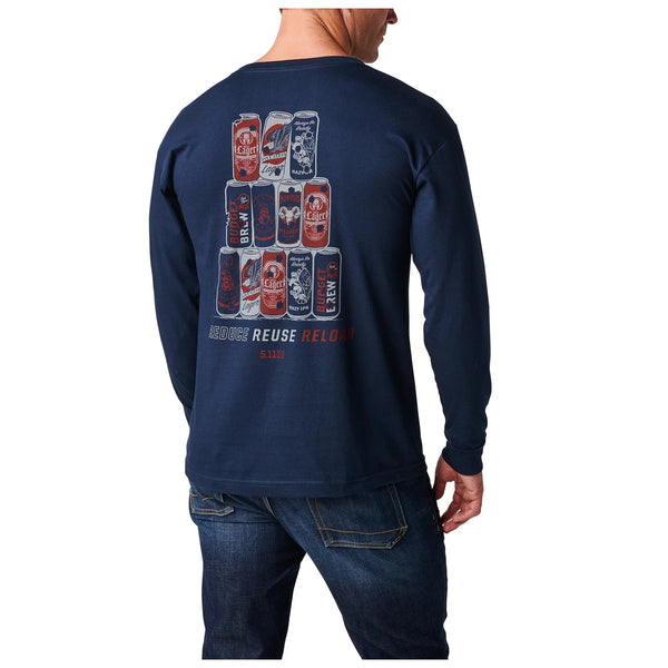 5.11（ファイブイレブン）BEER CAN SHOOTING LONG SLEEVE TEE　Navy（style# 76005 ）