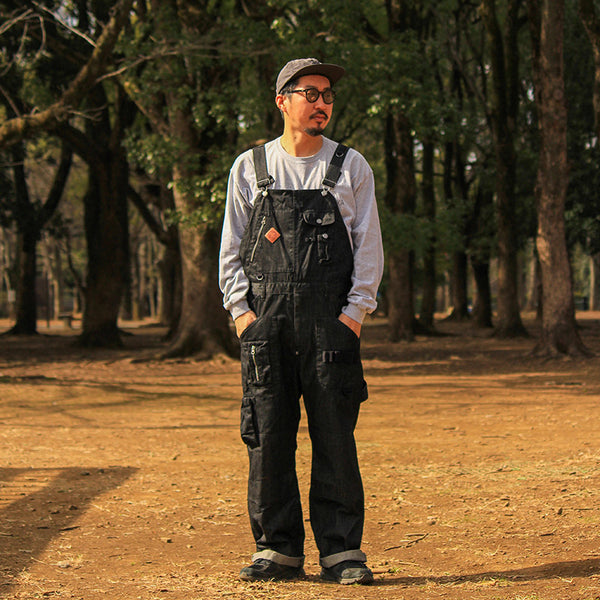 grn outdoor(ジーアールエヌアウトドア) HIASOBI CAMPER BIG BEN OVERALL【BLACKDENIM】