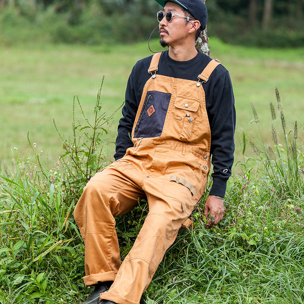 【 SALE 】 grn outdoor ( ジーアールエヌアウトドア ) HIASOBI CAMPER BIG BEN OVERALL【CAMEL】