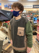 KRIFF MAYER×FIELD SEVENコラボ企画　HINOKOフリースクルーネック MULTI カジュアルトップス アメカジ アウトドアウエア ボアフリース 難燃
