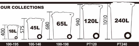 DULTON（ダルトン）PLASTIC TRASH CAN 45L GRAY　100-146GY